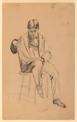 Sitzender Mann