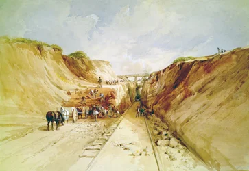 Bau einer Eisenbahnlinie