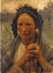 Eine Frau auf dem Feld