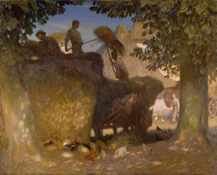 Das Aufstellen des Heuhaufens, 1907