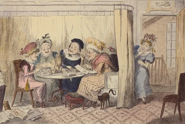 "Eine neugierige Gruppe verleumderischer Elfen oder Zuhörer hören selten Gutes über sich selbst", 1835