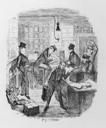 Frühe Kutschen, ca. 1836 (Gravur)
