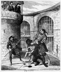 Gog befreit Xit aus dem Bären im Löwenturm, 1840