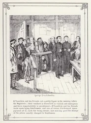 Illustration für Das Buch des Junggesellen, oder Der Fortschritt von Mr. Lambkin (Gent) (Gravur)