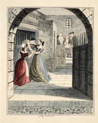 Jack Sheppard entkommt aus dem verurteilten Gefängnis in Newgate, Illustration aus Jack Sheppard: Eine Romanze von William Harrison Ainsworth, veröffentlicht 1839