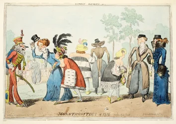 Londoner Dandies oder Monstrositäten von 1815, Hyde Park, veröffentlicht 1835