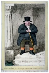 Einer der Löwen - oder die lebende Statue im Londoner Museum
