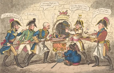 Die Alliierten Bäcker oder die Korsische Kröte im Loch, 1. April 1814
