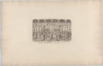 Der erste Schilling-Tag - Eingang, 1851