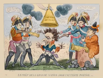 Das Oberhaupt der großen Nation in einer seltsamen Lage, 1813