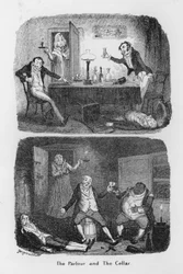 Das Wohnzimmer und der Keller (Stich)