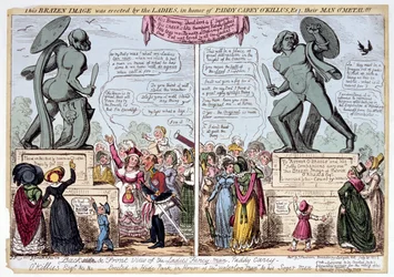 Frauen bewundern die Statue von Achilles, Hyde Park, London, 1822