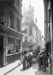 Bow Lane Blick nach Süden, City of London, ca. 1930