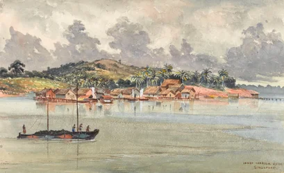 Innerer Hafen, Südseite, Singapur, ca. 1859-62