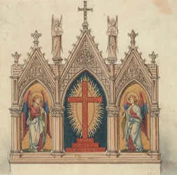 Entwürfe für Jones und Willis, Metall- und Holzarbeiter und Kirchenmöbelhersteller aus Birmingham und London