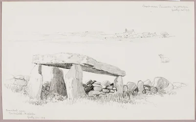 Cromlech bei Criccieth, Nordwales/Küste bei Pensarn, Nordwales