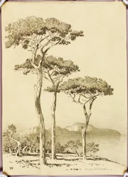 Ohne Titel (Transferzeichnung für Capri von Sorrent)