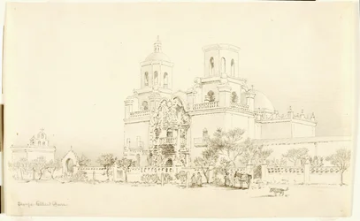Ohne Titel (Übertragungszeichnung für die Mission San Xavier, Tucson, Arizona)