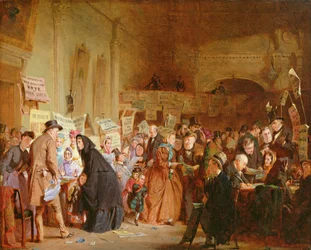 Eine Wahl des Waisenhauses im London Tavern, 1865