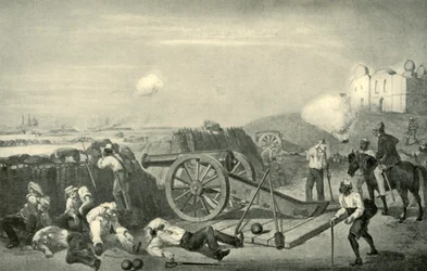 Ein schwerer Tag in den Batterien vor Delhi, 1857, 1901