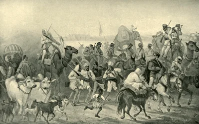 Einheimische Hilfstruppen eilen nach Delhi, ca. 1850er, 1901