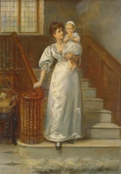 Auf der Treppe