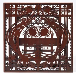 Ornamentale Tafel, aus der Damenlounge und Schreibzimmer, Schlesinger und Mayer Gebäude, Chicago, Illinois
