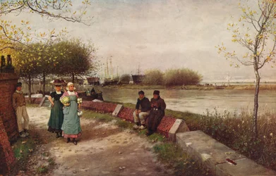 Ein Grußwechsel, um 1900