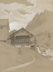 Haus in den Alpen, Cortina, 1883