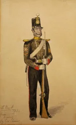 Farbsergeant der Royal Marine Artillery, 1854