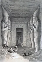Innenraum des Großen Tempels, Abu Simbel, 19. Jahrhundert