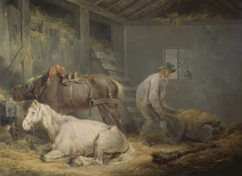 Pferde im Stall, 1791