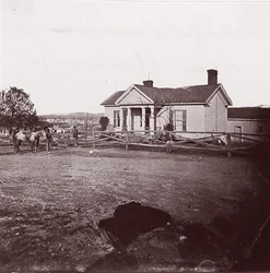 Büro des Hauptkommissars, Chattanooga, ca. 1864