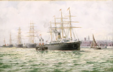 Das Dampfschiff der White Star Line 