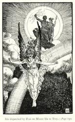 Die Ilias: Iris wird von Zeus auf dem Berg Ida nach Troja geschickt