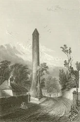 Der Rundturm von Clondalkin, Dublin, Irland
