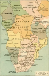 Karte von Mittel- und Südafrika