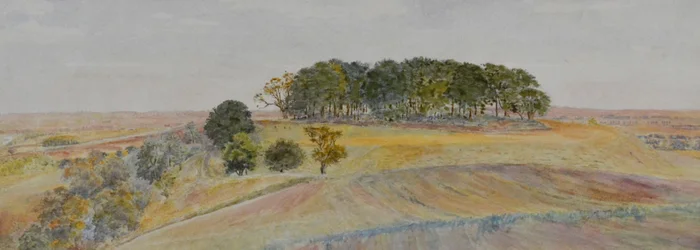 Einer der Wittenham Clumps oder Sinodun Hills, Berkshire, ca. 1870-90