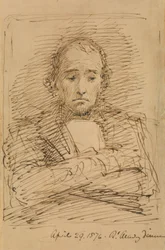 Benjamin Disraeli, skizziert bei einem Royal Academy Dinner