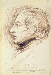 Porträt von Charles Dickens (1812-70)