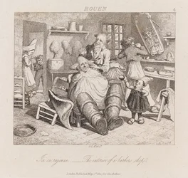 Friseursalon, Rouen, ca. 1821