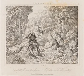 Hausierer und Frau in der Nähe von Jumieges, c.1821