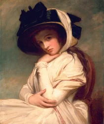 Emma Hart, später Lady Hamilton, mit Strohhut, ca. 1782-94