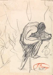 Stehende Figur mit gebeugtem Knie