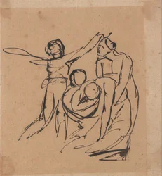 Trauernde Gruppe