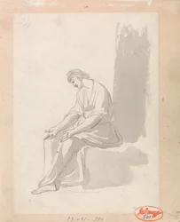 Sitzende Frau