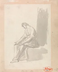 Sitzende Frau