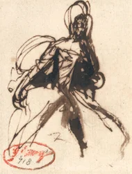 Sitzende Frau