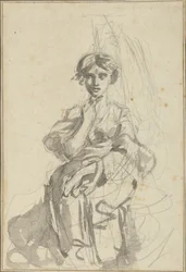 Sitzende weibliche Figur