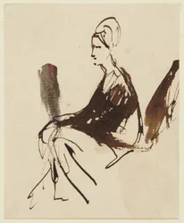 Sitzende weibliche Figur
